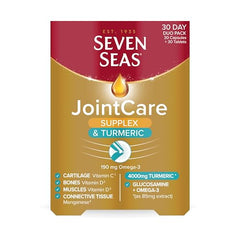 Seven Seas JointCare Supplex & Turmeric, With Glucosamine, Omega-3, Vitamins C and D, Manganese, Food Supplements, 30-Day Pack,packaging may vary