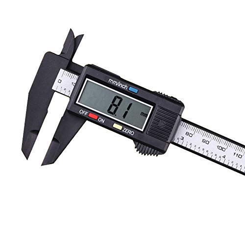 Electronic Digital Caliper 150mm 0-6 inches Vernier Caliper Measuring Tool Large LCD Screen Auto-Off Feature Inch and Millimeter Conversion,with Battery, Water Resistant,Household DIY