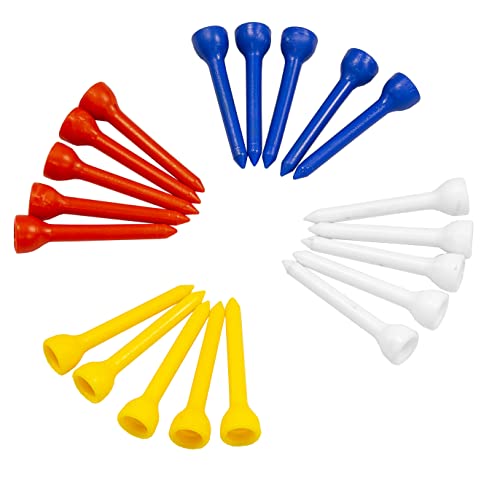 Longridge t Long Plastic Golf Tees 50MM PACKS (20 PCS)