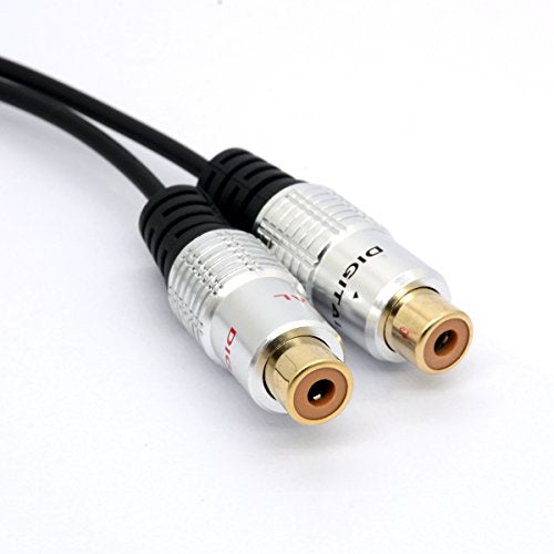 OpenII RCA Splitter Cable 1 RCA Mono Male to 2 RCA Phono Female Y Adapter Cord, 0.3 Metre