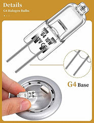 Chenilles G4 Halogen Light Bulbs 10W 12V,12 Pack Halogen Bulbs Lamp Bulb Halogen 2 Pin Base Warm White Dimmable [Energy Class G]