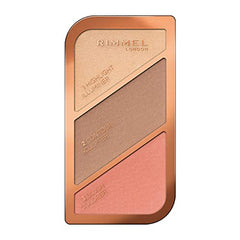 Rimmel London Sculpting Highlighter Palette 3-tone, Coral Glow, 18.5 g