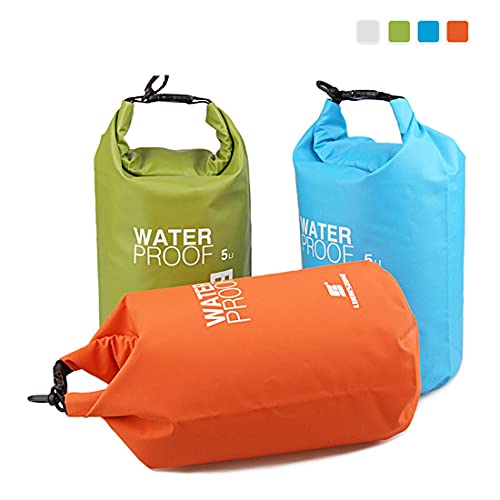 Boat Dry Bags - Blue 5L Waterproof Bag For Drifting Boating Kayaking Fishing Rafting Swimming Camping Canoeing Surfing 5 Litres