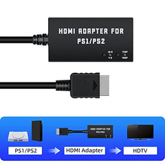 Mcbazel PS1/PS2 To HDMI Adapter,Multifunctional HDTV HDMI Cable Adapter for PS1/PS2