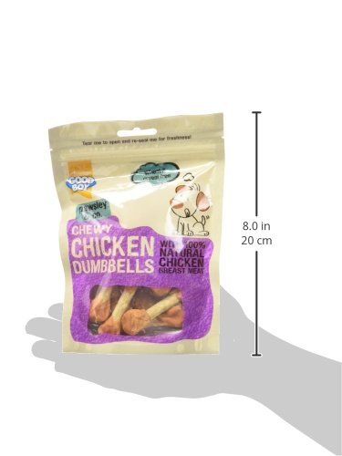 Good Boy - Chewy Chicken Dumbbells - Dog Treats - Made with 100% Natural Chicken Breast Meat - 100 g ℮ - Low Fat Dog Treats - Case of 8