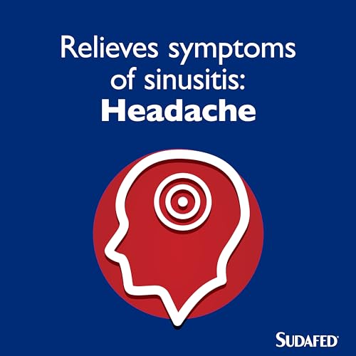 Sudafed Sinus Max Strength Capsules, Relieves Sinus Pressure and Pain, Relieves symptoms of Blocked Nose, Headache, Fever, Aches and Pain, pack of 16