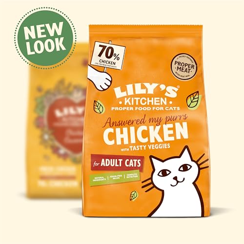 Lily's Kitchen Made with Natural Ingredients Adult Dry Cat Food Bag Chicken with Veggies Grain-Free Recipe 2kg