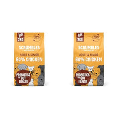 Scrumbles Dry Dog Food with Fresh Chicken, 2 kg (Pack of 2),package may vary