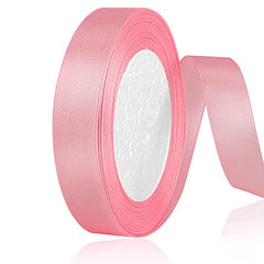 OWill Blush Pink Satin Ribbon, Double Sided Polyester 20mm X 22m(24 Yards) Gift Wrapping Ribbon for Crafting,Gift Wrapping, DIY Sewing Project, Cake Decoration,Party Balloon & Hair Bows