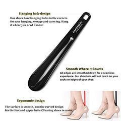 PAIDASHU Shoe Horn 2 Pcs Plastic Shoe Horn 10.2 inches/26cm, Smooth surface, with hanging holes, easy to carry.Fit for men, women, kids and seniors.