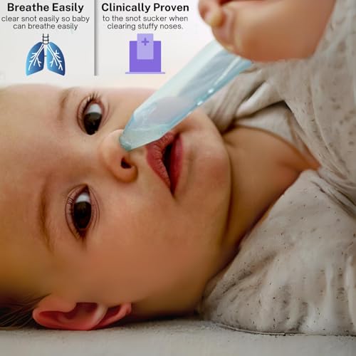 Nasal Aspirator for Baby (Extra 10 Filters) - Snuffle Babe - Snot Sucker - Baby Nose Sucker - Gentle Solution for Your Baby's Comfort