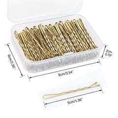 150 Pieces Bobby Pins, Hair Clips Hair Grips Kirby Grips for Women Hair Styling Pins with Storage Box (Blonde)