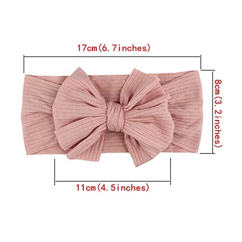 Yueshop Baby Headbands 6PCS Bow Knot Newborn Headband Super Soft Flexibility Nylon Hair Band with Six Colors Great for Baby Photography Props Accessories