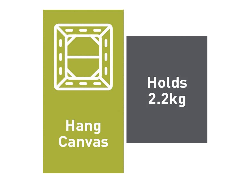 Command Jumbo Canvas Hanger Hook, Pack of 1 Hook and 4 Adhesive Strips, White - Damage Free Hanging - For Canvas Framed Pictures, Prints and Art - Holds up to 2.2kg