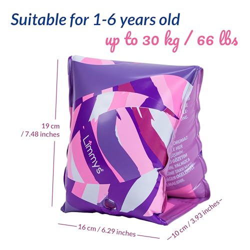 Limmys Premium Quality Kids Armbands - 1-6 years old, Float Arm bands for Swimming