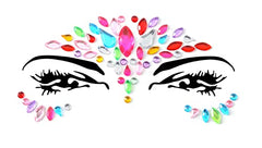 9 PCS Face Gems Adhesive Glitter Jewel Tattoo Sticker Festival Gems Rave Party Body Make Up Z9ZAKMIXA Multi-colored