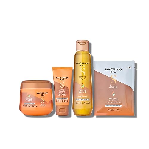 Sanctuary Spa Signature Natural Oils Selection Gift Set, Vegan, For Women Birthday