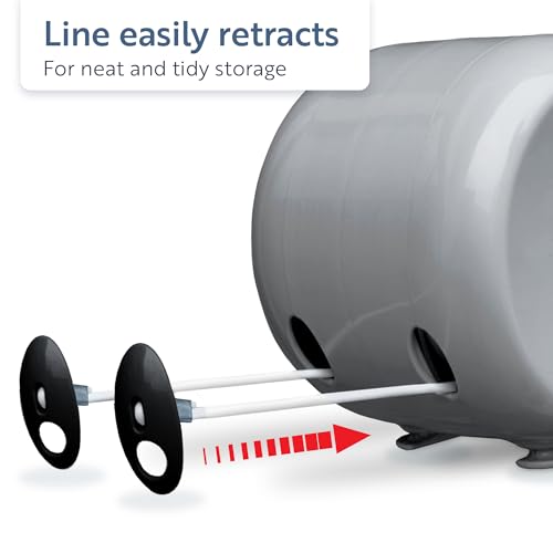 Minky Retractable Duo Reel Washing Line, Grey, 2x15m