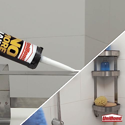 UniBond No More Nails Waterproof, Heavy-Duty Mounting Adhesive, Strong Glue for Mirrors, Wood, Ceramic, Metal etc., No Nails Instant Grab Adhesive Indoor & Outdoor, 1 x 450g Cartridge