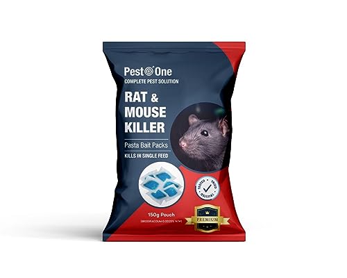 Pest O One Powerful Advanced Mice Mouse Rat Pasta Bait Single Feed Killer Sachets (15 x 10g Pack) Brodifacoum UK Strongest Strength