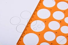 Helix Circle Stencil Template, Translucent Orange