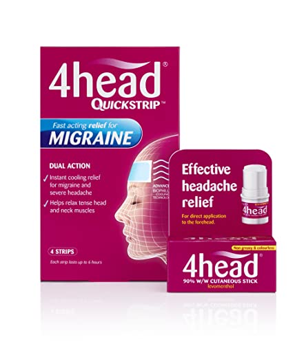 4 Head Levomenthol Stick for Headache Relief, 3.6 g