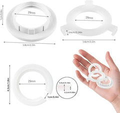 12 Pack Lampshade Reducer Ring, Lamp Shade Reducer Ring, Lampshade Adapter Rings, E27 to E14 Lampshade Reducer Ring, E14 Screw Collar Ring for Ceiling Lamps, Desk Lamp, Bayonet Headlamps