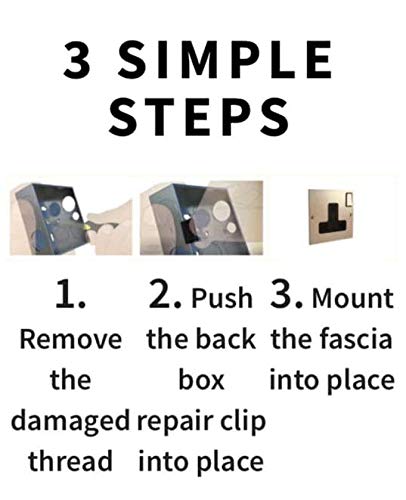 x10 Back Box Repair Clips Replace Damaged Threads or Lugs on Installed Electrical Metal Back Pattress Boxes