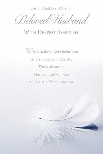 Paper Rose - Sad Loss of Your Beloved Husband - Sympathy Card - Simple Heartfelt Message