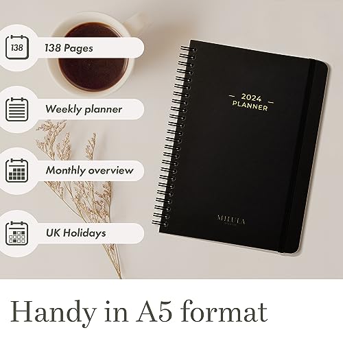 2024 Diary A5 Week to View Planner   Minimalist Diary 2024   Weekly Planner A5 Size   Work & Personal Organization   Work Diary & Planner  Appointment Calendar 2024