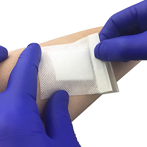 Pack of 10 Adhesive Sterile Wound Dressings - Suitable for cuts and grazes, Diabetic Leg ulcers, venous Leg ulcers, Small Pressure sores (60mm x 70mm)