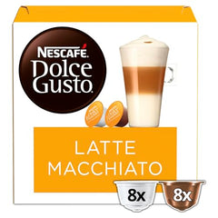 NESCAFE Dolce Gusto Latte Macchiato Coffee Pods - total of 48 Latte Macchiato Coffee Pods - Milky Coffee (3 Packs)