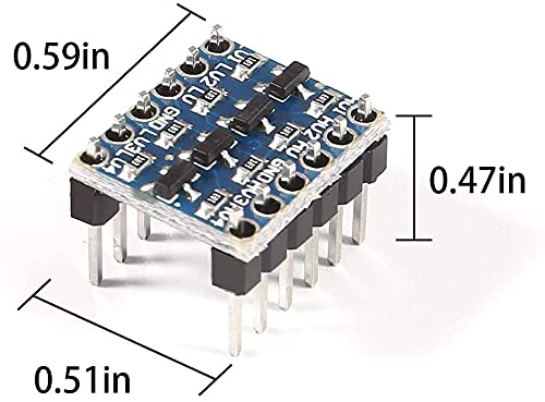 RUNCCI-YUN 15pcs 4 Channels IIC I2C Logic Level Converter Bi-Directional Module 3.3V to 5V Shifter for Arduino (Pack of 15)