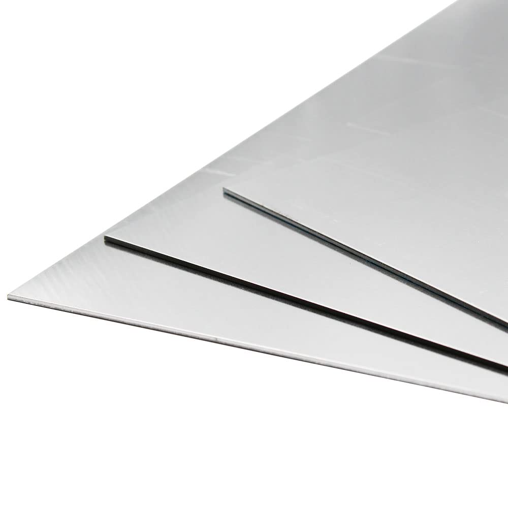 Aluminium Sheet Metal Plate - 1050 Grade - Premium Quality - Versatile Use - The Mesh Company (2mm Thick 300 x 100mm x 1 Pack)