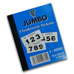 JUMBO BINGO Cloakroom Raffle Tickets Numbered 1-1000 In A Booklet With Coloured Border