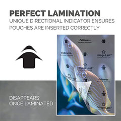 Fellowes A4 Laminating Pouches, Gloss Finish, 25 Sheets, 250 Micron (2 x 125 Micron) High Quality Finish with Image Last Directional Quality Mark - Ideal for Photos, Notices and Everyday Use