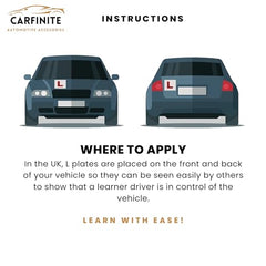 Extra Thick Magnetic L Plates for Cars UK (Pack of 2) – No Blow-off, Easy to Apply, No Paint Scratches – Fully Magnetic L Plates for Learner Drivers, and Durable, Fully Magnetic L Plates, UK Approved