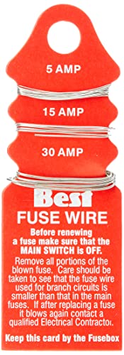 Merriway BH03663 5-15-30amp Carded Fuse Wire, Silver