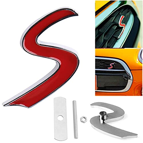 Xuniu 3D Metal S Front Grille Badge Emblem Decal For Mini Cooper R50 R52 R53 R56 R57