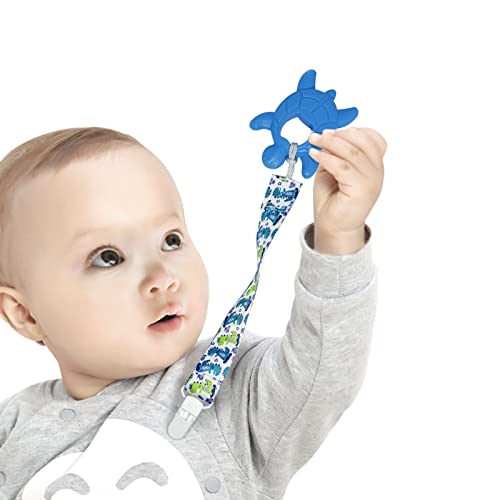 PandaEar Baby Dummy Clips, 6 Pack, Universal Teether Pacifier Clips Holder Soother Chains Toy Strap for Boys and Girls