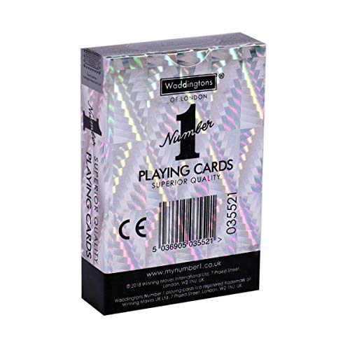 Waddingtons Number 1 Platinum Playing Cards Game, Sleek Foil Design Deck of Cards, Ideal for Snap, Poker and a Ideal Travel Companion, Gift and Toy for Ages 6 Plus