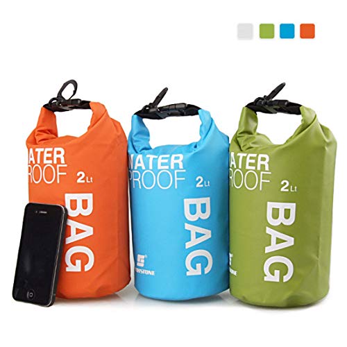 Boat Dry Bags - Blue 5L Waterproof Bag For Drifting Boating Kayaking Fishing Rafting Swimming Camping Canoeing Surfing 5 Litres