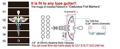 Inlay Sticker Fret Markers for Guitars - Caduceus (Snakes on a Sword),F-027CC