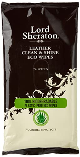 Lord Sheraton 83567 Leather Clean and Shine Wipes, Clear, 24 Count (Pack of 1)