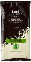 Lord Sheraton 83567 Leather Clean and Shine Wipes, Clear, 24 Count (Pack of 1)