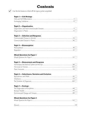 GCSE Biology AQA Grade 8-9 Targeted Exam Practice Workbook (includes answers): for the 2024 and 2025 exams (CGP AQA GCSE Biology)