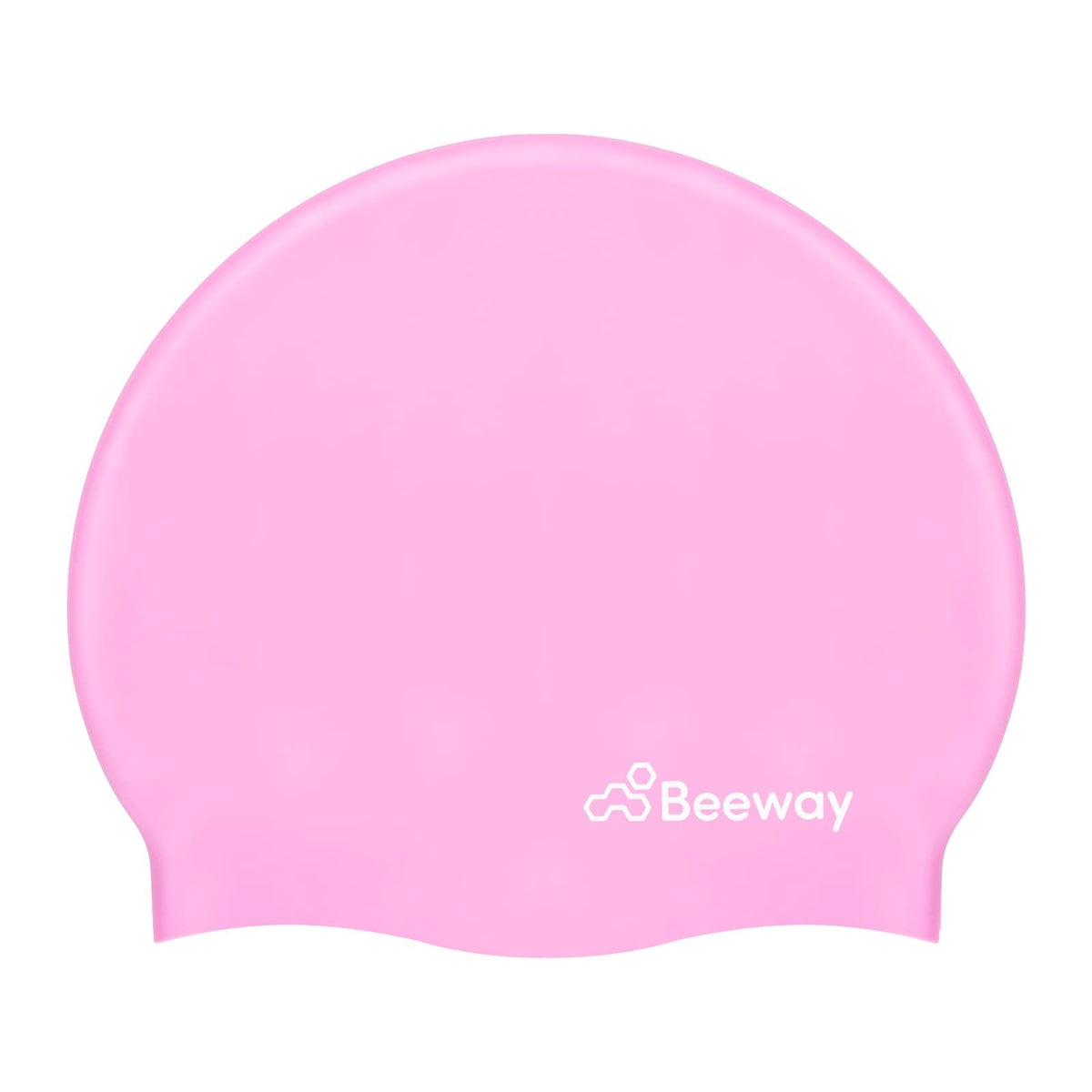 BEEWAY Swimming Cap - 100% Silicone Swim Hat Unisex Men Women Kids 6-14 - Durable, Waterproof, Anti-tear for Hair Protection