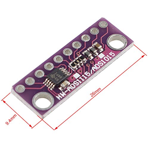 HALJIA 12 Bit I2C 4 CH ADS1115 / ADS1015 Module ADC Development Board Purple Compatible with Arduino