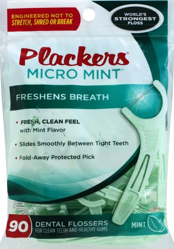 Plackers Dental Flossers Micro Mint - 90 Count