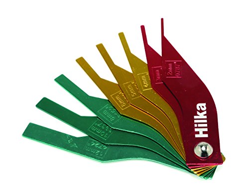 Hilka 12700108 Brake Pad Thickness Gauge, Set of 8